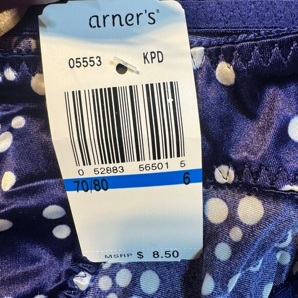 VINTAGE NWT 6 M WARNERS Y2K 90s SECOND SKIN POLKA DOT BIKINI SATIN NYLON PANTIES - Picture 4 of 4